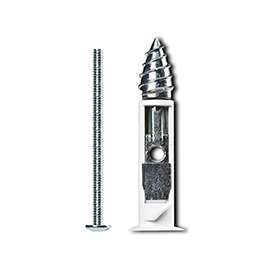 COBRA ANCHORS 360S Driller Toggle Bolt, 2 in L, Zinc, Chrome Zinc, 90 lb