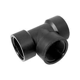 GREEN LEAF TT34P Pipe Tee, 3/4 in, FPT, Polypropylene, Black