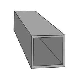 K & S 8150 Decorative Metal Tube, Square, 12 in L, 3/32 in W, 0.014 in Wall, Brass
