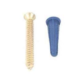 Knape & Vogt 80-88DP ANO Screw and Anchor 320 lb, Plastic/Steel, Wall Mounting