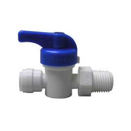 WATTS PL-3012 Stop Valve, 1/4 in Connection, Compression x MPT, 150 psi Pressure, Manual Actuator, CPVC Body