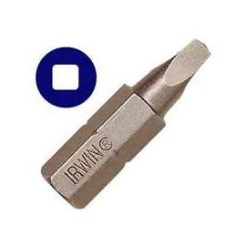 IRWIN 3512072C Insert Bit, #3 Drive, Square Recess Drive, 1/4 in Shank, Hex Shank, 1 in L, S2 Steel