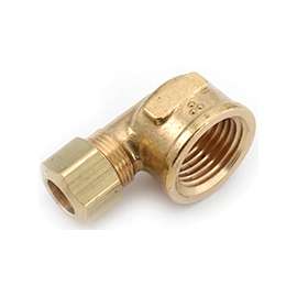 Anderson Metals 750070-0606 Tube Elbow, 3/8 in, 90 deg Angle, Brass, 200 psi Pressure