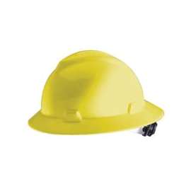 SAFETY WORKS SWX00359 Hard Hat, 4-Point Textile Suspension, HDPE Shell, Yellow, Class: E