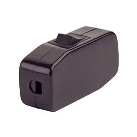 Leviton 012-05410-000 Cord Switch, 3 A, 125 V, Phenolic, Brown