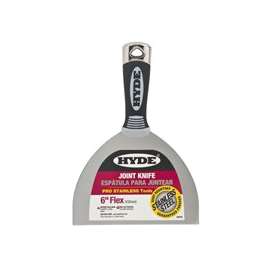 HYDE 06878 Joint Knife, 6 in W Blade, 4-3/16 in L Blade, Stainless Steel Blade, Flexible Blade, Cushion-Grip Handle