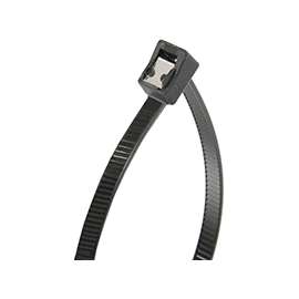 GB 46-314UVBSC Cable Tie, Double-Lock Locking, 6/6 Nylon, Black