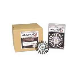 Stringer Bead Wheel Brush, 4 in D x 4 in W, 0.02 in Stainless Steel Wire
