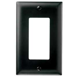 1G BLK Decor Wall Plate