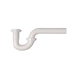 Plumb Pak PP941W P-Trap, 1-1/4 in, Slip, Plastic, White