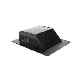 LOMANCO LomanCool 750B Static Vent, 16 in OAW, 50 sq-in Net Free Ventilating Area, Aluminum, Black