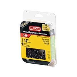 Oregon S49 Chainsaw Chain, 14 in L Bar, 0.05 Gauge, 3/8 in TPI/Pitch, 49-Link