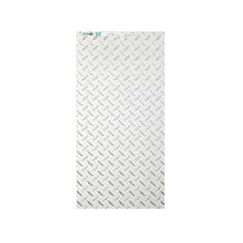 Stanley Hardware 4220BC Series N316-349 Tread Plate, 12 in W, 24 in L, Diamond Tread, Aluminum, Polished
