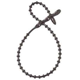 15PK 12" BLK Beaded Tie