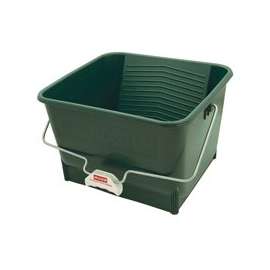 WOOSTER 8616 Paint Roller Bucket, 4 gal Capacity, Polypropylene, Green, Comfort-Grip Handle