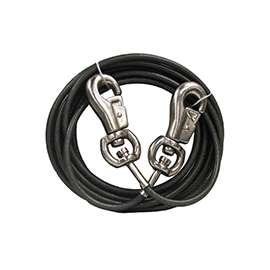 Boss Pet PDQ Q684000099 Super Beast Tie-Out, 40 ft L Belt/Cable, For: Dogs Up to 125 lb