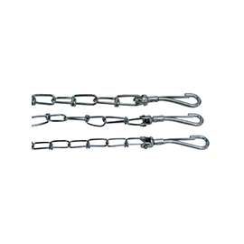 Boss Pet PDQ 43710 Pet Tie-Out Chain, Twist Link, 10 ft L Belt/Cable, Steel, For: Large Dogs up to 60 lb