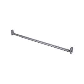 Prosource 21090ZCX-PS Adjustable Closet Rod, 96 to 150 in L, Steel, Silver