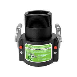 GREEN LEAF GLP 150 B Cam Lever Coupling, 1-1/2 in, Female x MNPT, Glass Filled Polypropylene