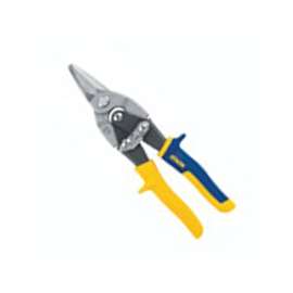 IRWIN 2073113 Aviation Snip, 10 in OAL, 1-5/16 in L Cut, Curved, Straight Cut, Steel Blade, Double-Dipped Handle