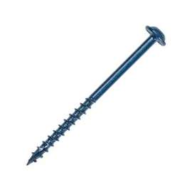 Kreg Blue-Kote SML-C250B-50 Pocket-Hole Screw, #8 Thread, Coarse Thread, Maxi-Loc Head, Square Drive, Carbon Steel