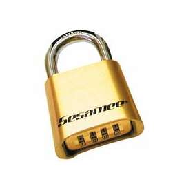 Sesamee  Keyless Padlocks, 5/16 in Diam., 1 in L X 1 in W, Brass, Corbin