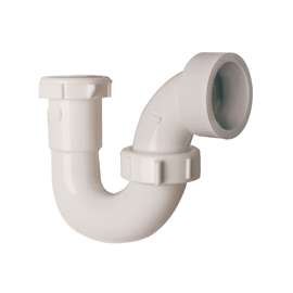 Plumb Pak PP950W S-Trap, 1-1/2 in, Plastic, White, SCH 40 Schedule
