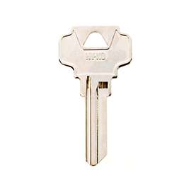 HY-KO 11010DE6 Key Blank, Brass, Nickel, For: Dexter Cabinet, House Locks and Padlocks