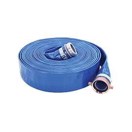 ABBOTT RUBBER 1148-2000-50NPSH Discharge Hose, 2 in ID, 50 ft L, Male x Female, PVC, Blue