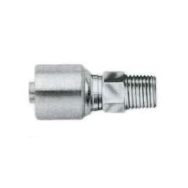 GATES MegaCrimp G25100-0606 Hose Coupling, 3/8-18, Crimp x NPTF, Straight Angle, Steel, Zinc