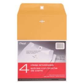 4PK 9x12 Clasp Envelope
