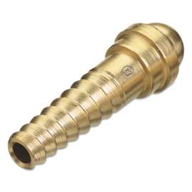 Spiral & NPT Hose Nipples, 200 PSIG, Brass, 1/4 in Hose ID, 1 19/32 in