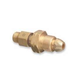 Brass Cylinder Adaptors, From CGA-510 POL Acetylene To CGA-200 "MC" Acetylene