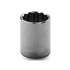 Vulcan MT6498604 Drive Socket, 8 mm Socket, 3/8 in Drive, 6-Point, Chrome Vanadium Steel, Chrome