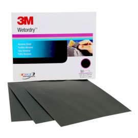 Wetordry Paper Sheets, Aluminum Oxide, P220 Grit, 11 in Long