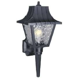 8" SQ BLK Wall Lantern