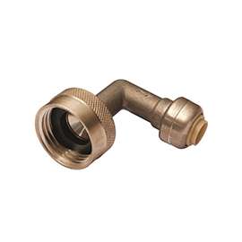 SharkBite U2276LFA Dishwasher Elbow, 1/4 x 3/4 in, Brass
