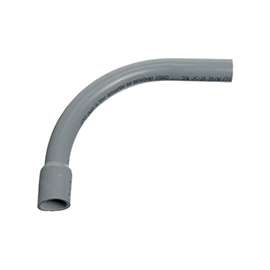 Carlon UA9ALB-CAR Conduit Elbow, 90 deg Angle, PVC, Gray