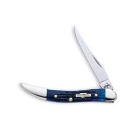 CASE 02804 Folding Pocket Knife, 2-1/4 in L Blade, Tru-Sharp Surgical Stainless Steel Blade, 1-Blade, Blue Handle