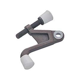 Prosource H20-B038C-VB-PS Heavy-Duty Hinge Pin Door Stop, 2-3/4 in Projection, Die-Cast Zinc & Plastic, Venetian Bronze