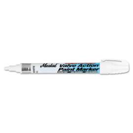 Paint-Riter+ Certified Liquid Paint Marker, White, 1/8 in Tip, Medium