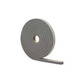 M-D 02295 Foam Tape, 1/2 in W, 10 ft L, 3/8 in Thick, PVC, Gray