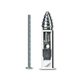 COBRA ANCHORS 364R Driller Toggle Bolt, 3 in L, Zinc, Chrome Zinc, 100 lb
