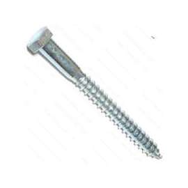 MIDWEST FASTENER 01319 Lag Screw, 3/8 in Thread, 4 in OAL, Zinc