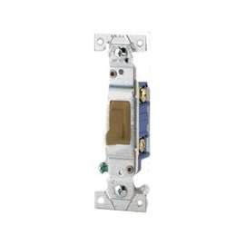 Eaton Wiring Devices 1303-7B Toggle Switch, 15 A, 120 V, Polycarbonate Housing Material, Brown