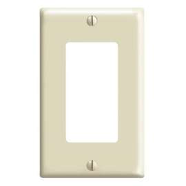 Decora 80401-M25-IMP Wallplate Pack, 4-1/2 in L, 2-3/4 in W, 1 -Gang, Plastic, Ivory
