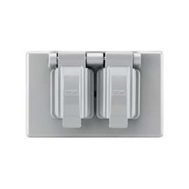 Eaton Wiring Devices S1962 Cover, 4-9/16 in L, 2-7/8 in W, Rectangular, Thermoplastic, Gray