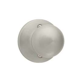 Kwikset 488P 15 CP Dummy Door Knob, 1-7/8 in Dia Knob, Satin Nickel