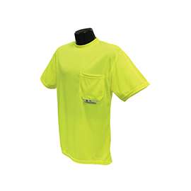 RADWEAR ST11-NPGS-2X Safety T-Shirt, 2XL, Polyester, Green, Short Sleeve, Pullover Closure