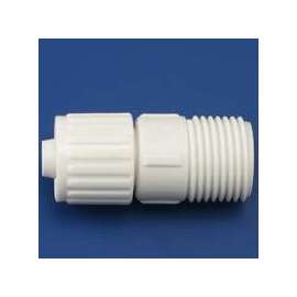 Flair-It 16870 Tube to Pipe Adapter, 3/8 x 1/2 in, PEX x MPT, Polyoxymethylene, White